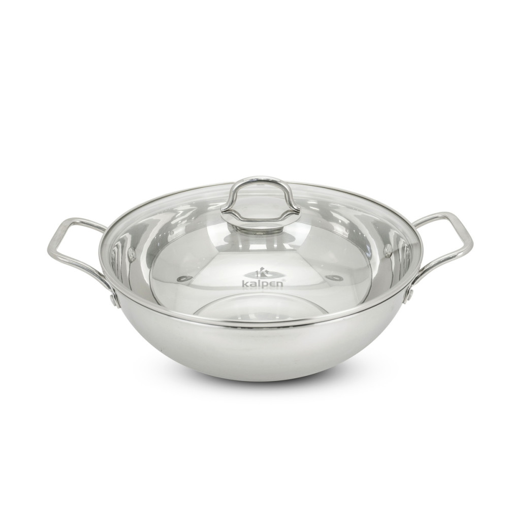 Chảo xào Inox 304 đúc liền 3 lớp Kalpen Lager 30cm, bảo hành 30 năm