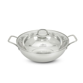 Chảo xào Inox 304 đúc liền 3 lớp Kalpen Lager 30cm, bảo hành 30 năm