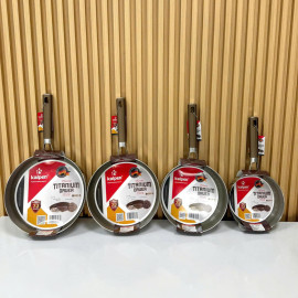 Chảo chống dính Inox 3 lớp liền khối Kalpen Titanium Dauer 28cm