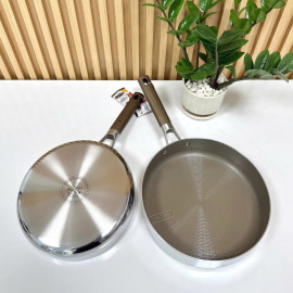 Chảo chống dính Inox 3 lớp liền khối Kalpen Nano Titanium Dauer 16cm