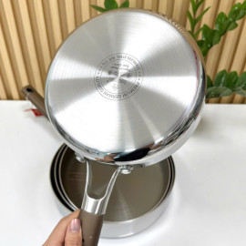 Chảo chống dính Inox 3 lớp liền khối Kalpen Titanium Dauer 28cm