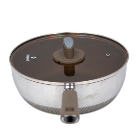 Chảo chống dính Inox 316 liền khối 7 lớp Kalpen Nano Titanium Shield 20cm