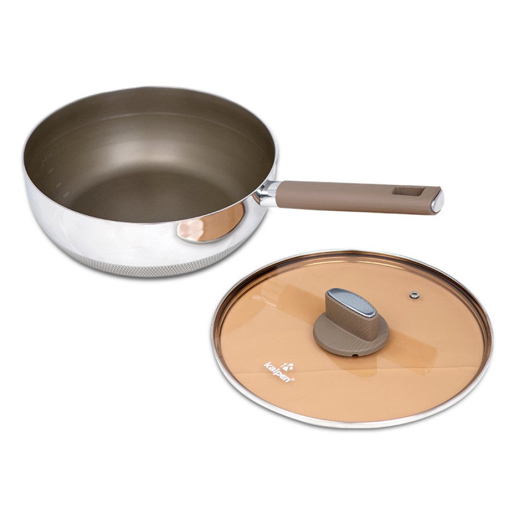 Chảo chống dính Inox 316 liền khối 7 lớp Kalpen Nano Titanium Shield 28cm