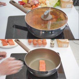 Chảo chống dính Inox 316 liền khối 7 lớp Kalpen Nano Titanium Shield 20cm