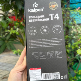 Hộp 5 đôi đũa inox 316 cao cấp Kalpen T4 chuẩn Châu Âu