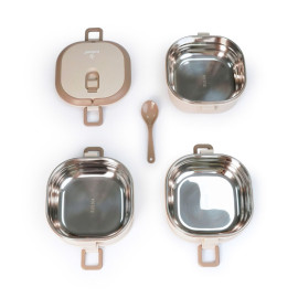 Hộp cơm 3 tầng Inox 304 Kalpen AR11 dung tích 2100ml chuẩn Đức