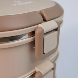 Hộp cơm 3 tầng Inox 304 Kalpen AR11 dung tích 2100ml chuẩn Đức