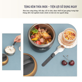 Hộp đựng thức ăn giữ nhiệt Kalpen E15 dung tích 1L chuẩn Châu Âu