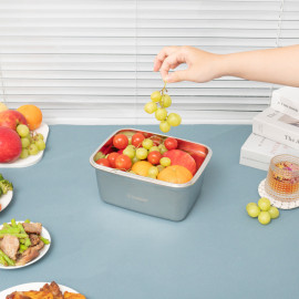 Hộp bảo quản thực phẩm Inox 304 Kalpen 2800ml dùng trong lò vi sóng