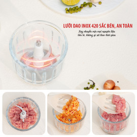 Máy xay thịt đa năng cối thuỷ tinh Kalpen OL2 dung tích 300ml