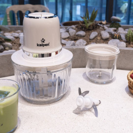 Máy xay thịt 2 cối đa năng Kalpen S1 dung tích 2L, công suất 600W