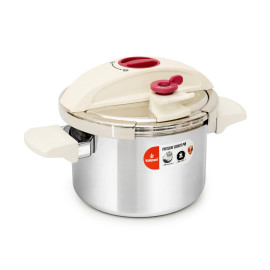 Nồi áp suất cơ Inox 304 liền khôi Kalpen 3L P10 tặng xửng hấp, vung kính