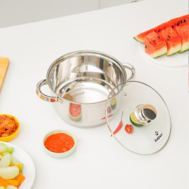 Nồi inox cao cấp 5 đáy Kalpen AR156 size 18cm, bảo hành 5 năm