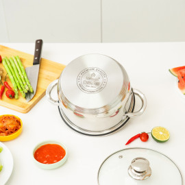 Nồi inox 5 đáy Kalpen AR157 size 20cm, bảo hành 5 năm