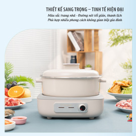 Nồi lẩu điện khay rời Kalpen P33 dung tích 5L công suất 1600W, bảo hành 2 năm