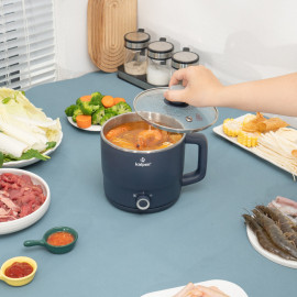 Ca lẩu điện mini đa năng Kalpen 1.8L có khay hấp, chính hãng bảo hành 2 năm