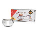 Quánh Inox 3 lớp đúc liền khối miệng rót Kalpen Baby Rinmer size 12cm