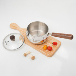 Quánh Inox 3 lớp đúc liền khối miệng rót Kalpen Baby Rinmer size 14cm