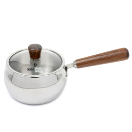 Quánh Inox 3 lớp đúc liền khối miệng rót Kalpen Baby Rinmer size 14cm