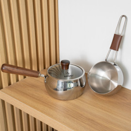 Quánh Inox 3 lớp đúc liền khối miệng rót Kalpen Baby Rinmer size 12cm