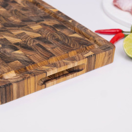 Thớt gỗ Teak tự nhiên Kalpen T7 chữ nhật 25x35x2.5cm