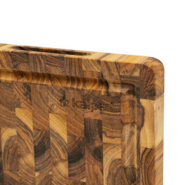 Thớt gỗ Teak tự nhiên Kalpen T7 chữ nhật 25x35x2.5cm
