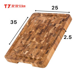 Thớt gỗ Teak tự nhiên Kalpen T7 chữ nhật 25x35x2.5cm
