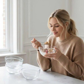 Bộ 4 bát thủy tinh CEREAL Lebenlang LBL1215 chuẩn Đức