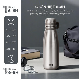 Bình giữ nhiệt Inox 316 Lebenlang LBL1661 dung tích 850ml lõi lọc trà đi kèm