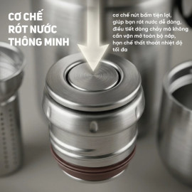 Bình giữ nhiệt Inox 304 Lebenlang LBL2224 dung tích 1100ml, có lõi lọc trà