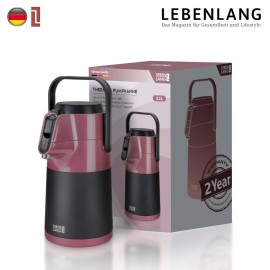 Bình thủy giữ nhiệt nóng lạnh Inox 304 Lebenlang LBP569R 2.2 lít, bảo hành 2 năm