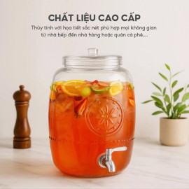 Bình ngâm thuỷ tinh có vòi rót 8.5L Lebenlang LBL1223 chuẩn Đức