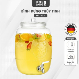 Bình ngâm thuỷ tinh có vòi rót 8.5L Lebenlang LBL1223 chuẩn Đức