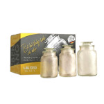 Bộ 3 hũ thuỷ tinh Lebenlang LBL1210 hoa văn nổi, dung tích 1L, 1.3L, 1.5L