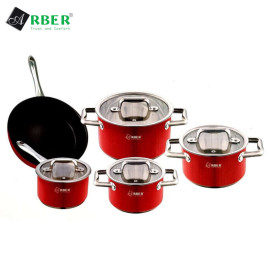 Bộ nồi chảo Inox 304 cao cấp Arber AN05SMD 9 món chuẩn Đức