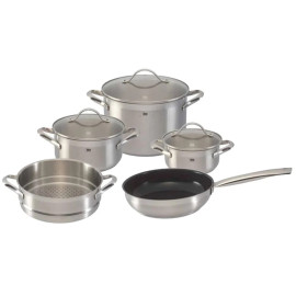 Bộ 3 nồi 1 chảo kèm xửng hấp Inox 18/10 ELO Montana 6048 hàng nhập khẩu Đức