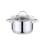 Nồi inox 5 đáy Kalpen Lermat 16cm, bảo hành 10 năm