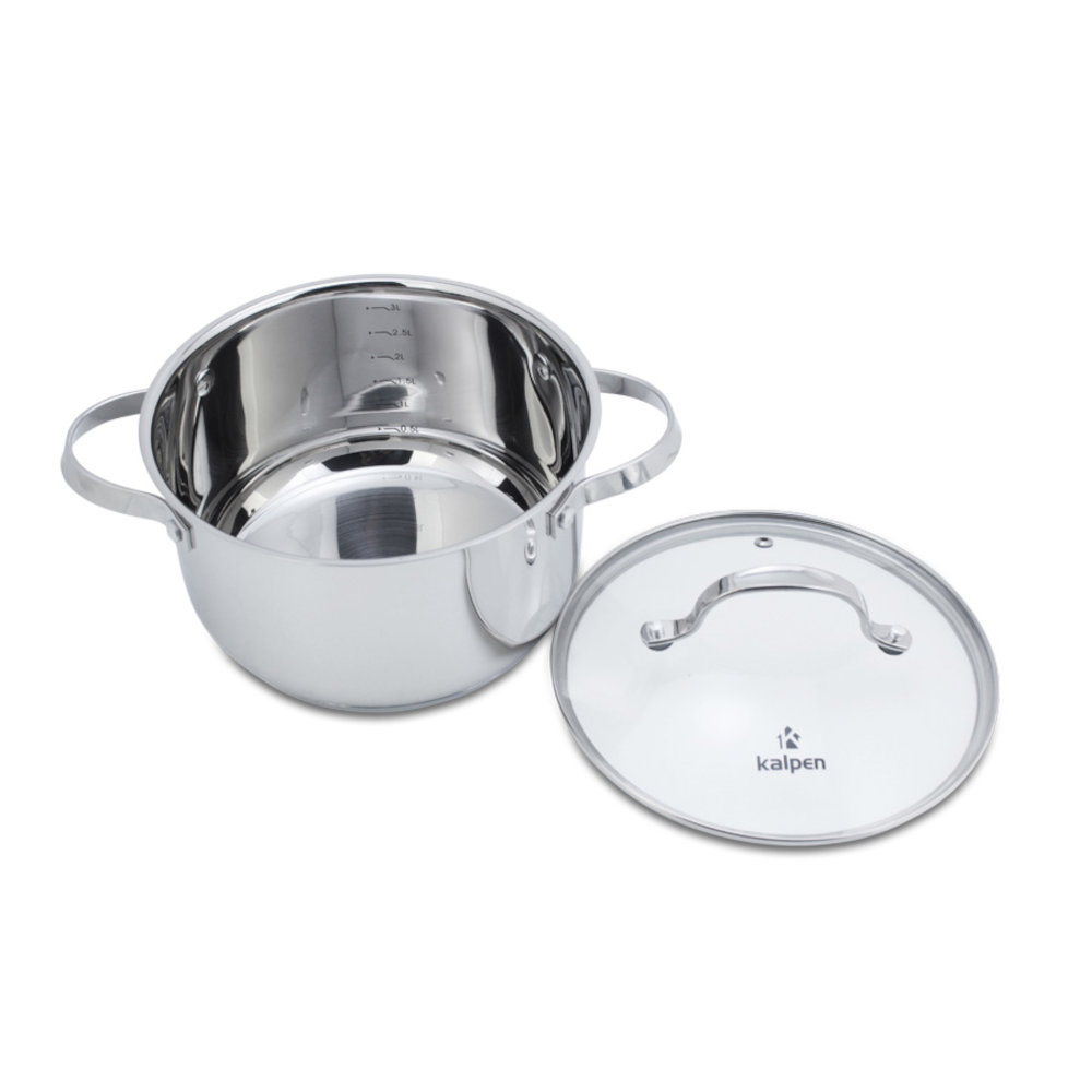 Nồi inox 304 cao cấp 5 đáy Kalpen Lermat size 20cm, bảo hành 10 năm