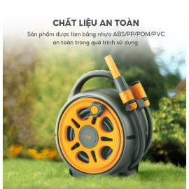 Bộ vòi nước tưới cây, rửa xe đa năng Lebenlang LBLB3368 dây 12m, 5 đầu phun