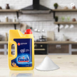 Bột rửa chén Finish Dishwasher Power Powder 2,5 kg hương chanh, nhập khẩu Ba Lan