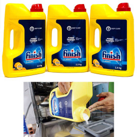 Bột rửa chén Finish Dishwasher Power Powder 2,5 kg hương chanh, nhập khẩu Ba Lan