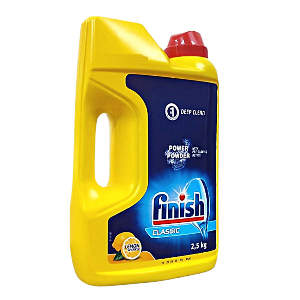 Bột rửa chén Finish Dishwasher Power Powder 2,5 kg hương chanh, nhập khẩu Ba Lan