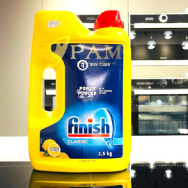 Bột rửa chén Finish Dishwasher Power Powder 2,5 kg hương chanh, nhập khẩu Ba Lan