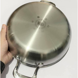 Chảo lẩu Inox 304 đáy liền Elo Premium Multiwok 28cm tặng Vỉ hấp, chiên hàng Đức