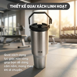 Cốc giữ nhiệt inox 304 Lebenlang LBL2473, dung tích 1.2L, có quai xách