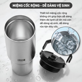 Cốc giữ nhiệt inox 304 Lebenlang LBL2473, dung tích 1.2L, có quai xách