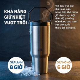 Cốc giữ nhiệt inox 304 Lebenlang LBL2473, dung tích 1.2L, có quai xách