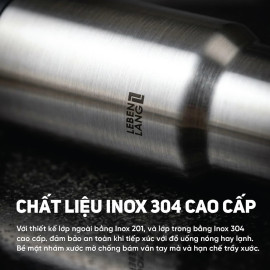 Cốc giữ nhiệt inox 304 Lebenlang LBL2473, dung tích 1.2L, có quai xách