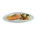 Đĩa sứ oval cao cấp trắng trơn Lebenlang WB08 size 12.5 x 20.5cm