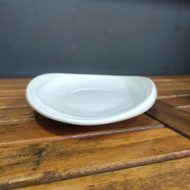 Đĩa sứ oval cao cấp trắng trơn Lebenlang WB08 size 12.5 x 20.5cm